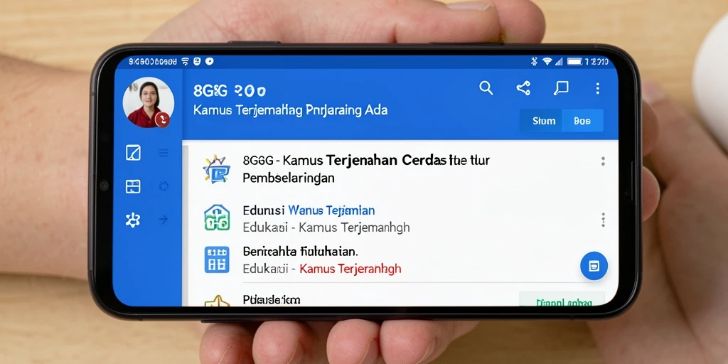 Antarmuka pengguna aplikasi 8G8G yang intuitif dan interaktif.