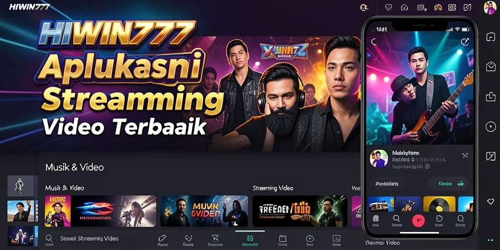 Antarmuka HIWIN777 yang user-friendly untuk streaming video.
