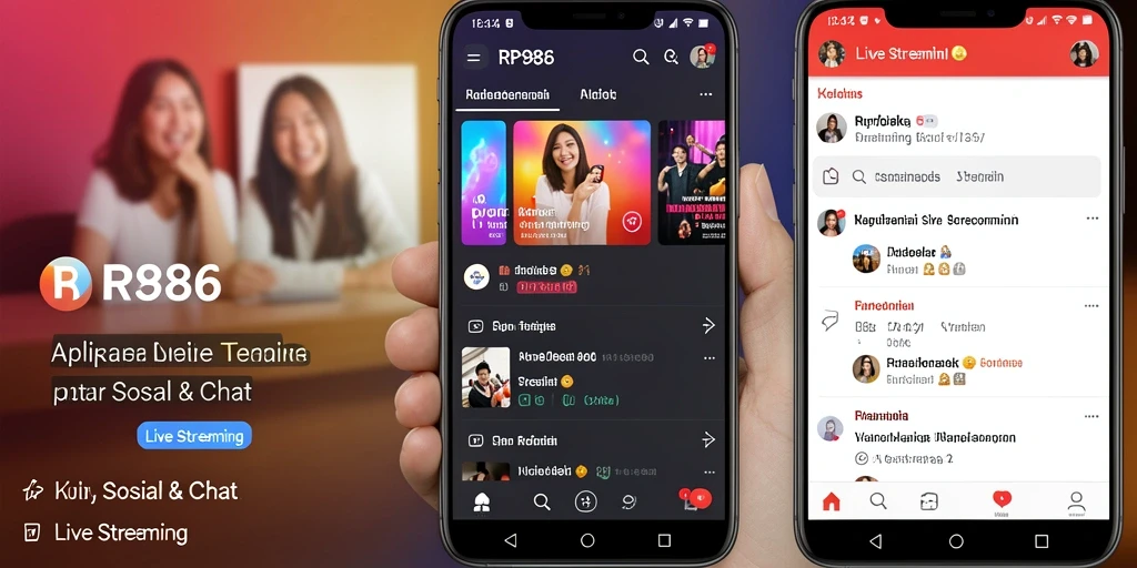 Antarmuka RP886 menunjukkan fitur Live Streaming yang mudah digunakan.