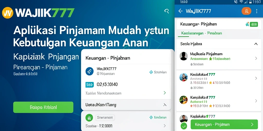 Antarmuka aplikasi WAJIK777 yang sederhana dan intuitif untuk akses pinjaman.